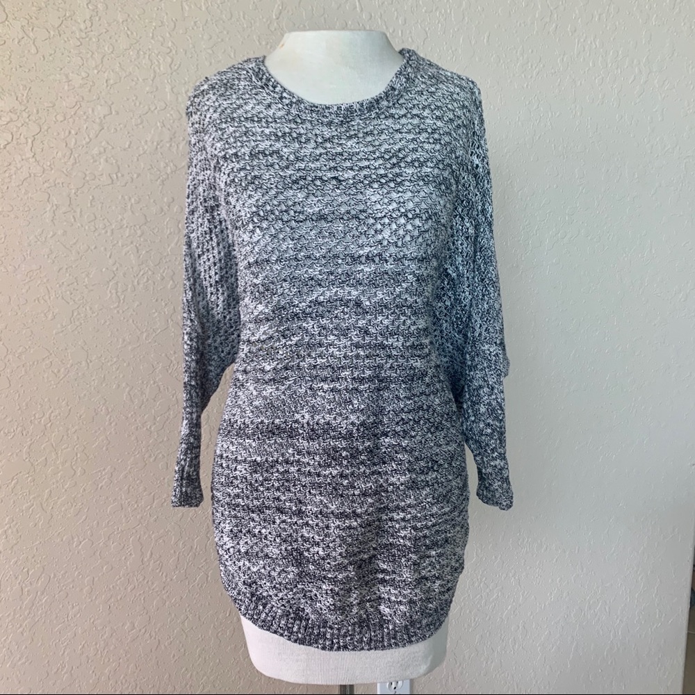 Black and white knit sweater